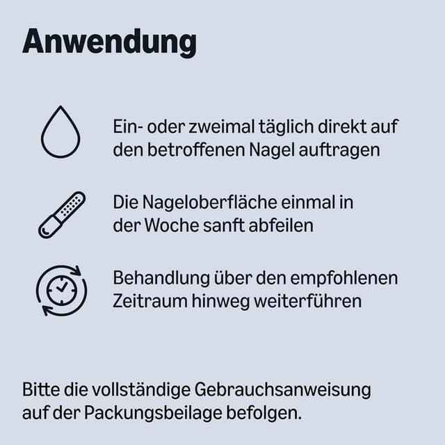 Detalle de Healthcare by Amazon Flüssigkeit gegen Nagelpilz (10 ml) – mit Harnstoff, Teebaumöl und Milchsäure