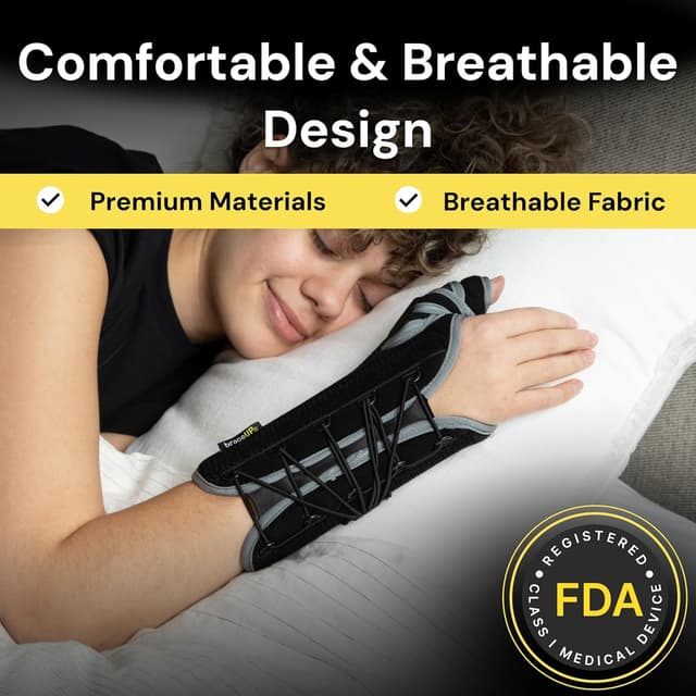 Detalle de BraceUP Quick Wrap Handgelenk- und Daumenbandage mit Daumenstütze (für links und rechts, Spica-Schiene)