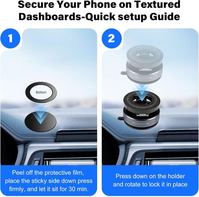 Detalle de QIQIAZI Vakuum-Magnet Handyhalterung fürs Auto für Mag-Safe: 360° drehbar & faltbar