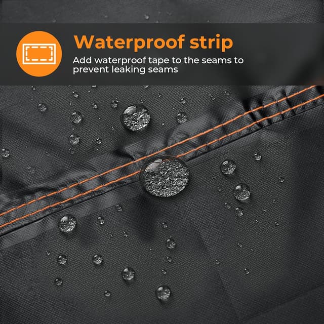 Detalle de GARPROVM Abdeckplane für Gartenmöbel Outdoor 200x165x80 cm (420D Oxford, wasserdicht, mit Belüftung)