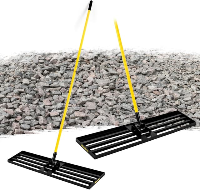 Detalle de BlumeTrec Rasen-Nivellierungsrechen (2,13 m) für Hof, Garten & Golfplatz