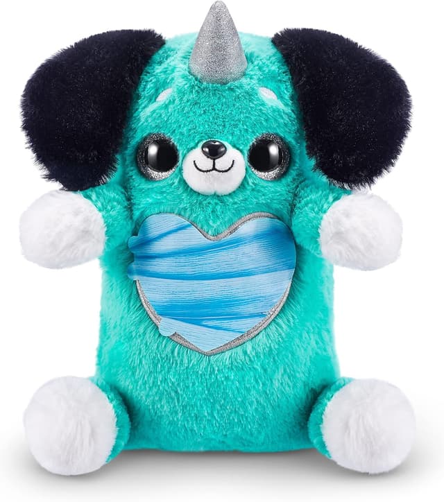 Detalle 2 de Rainbocorns Puppycorn Rescue Surprise Peaches the Sausage collectable plush with 12+ surprises (Peel & Reveal heart)