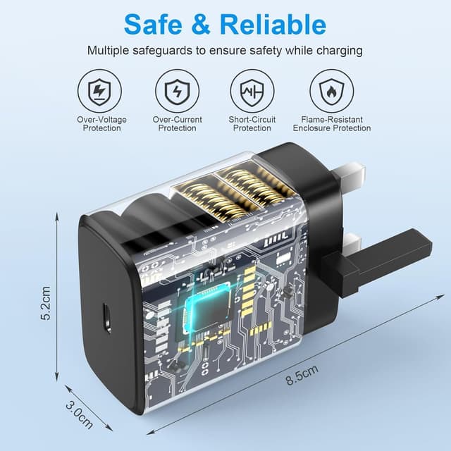 Detalle 2 de 45W Super Fast Charger for Samsung Galaxy (USB‑C) with 6FT Cable