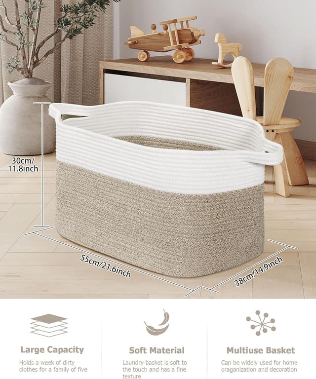 Thumbnail 2 de JOJOSEE Large Storage Basket 55x38x30 cm