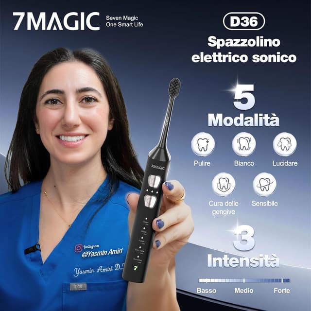 Detalle 2 de 7MAGIC Spazzolino sonico, 40.000 VPM