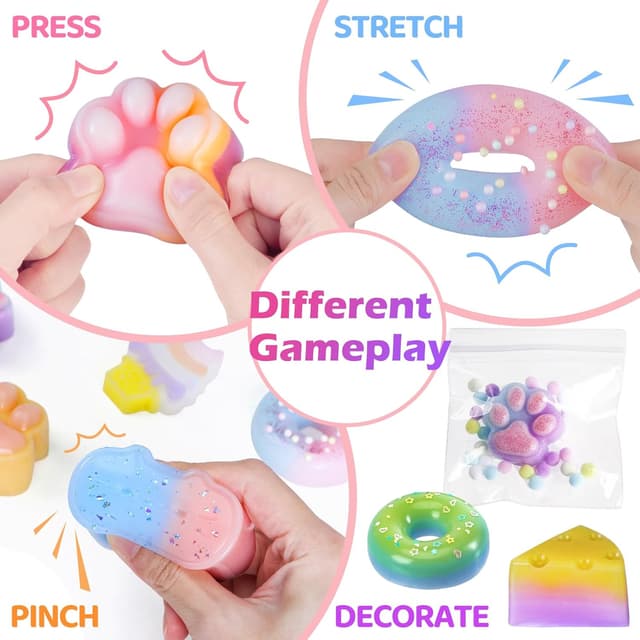 Detalle de Highttoy Liquid Silicone Squishy Making Kit (480g) with Glow-in-the-Dark Moulds & Decorations