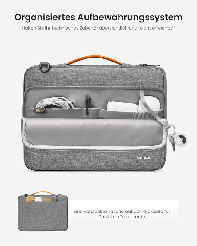 Detalle de tomtoc 360° Laptop Tasche für 13 Zoll – mit CornerArmor und 360° Rundumschutz