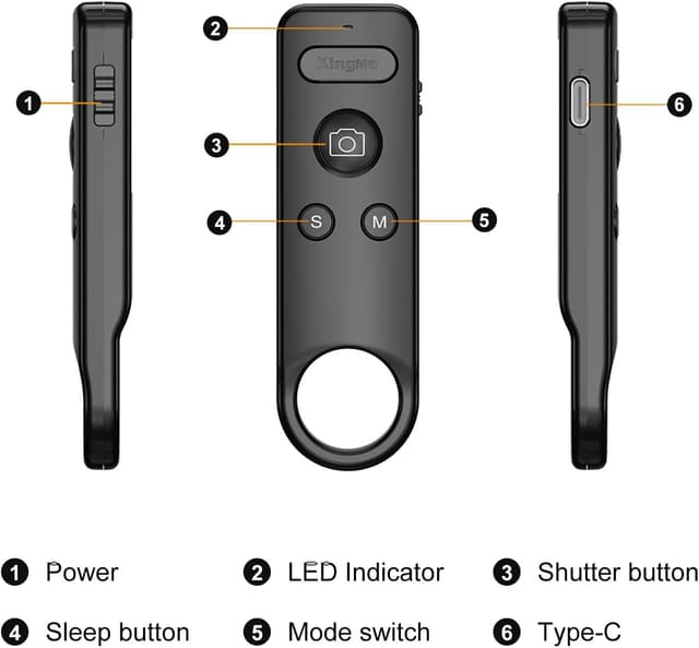 Thumbnail 6 de Bluetooth Remote for GoPro & Insta360 action cameras (Bluetooth 5.0, Type-C charging, up to 49Ft)