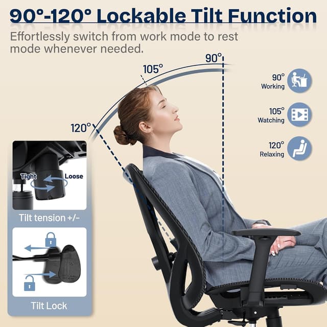 Thumbnail 5 de MOLENTS Ergonomic Office Chair 38.6-42.4 in