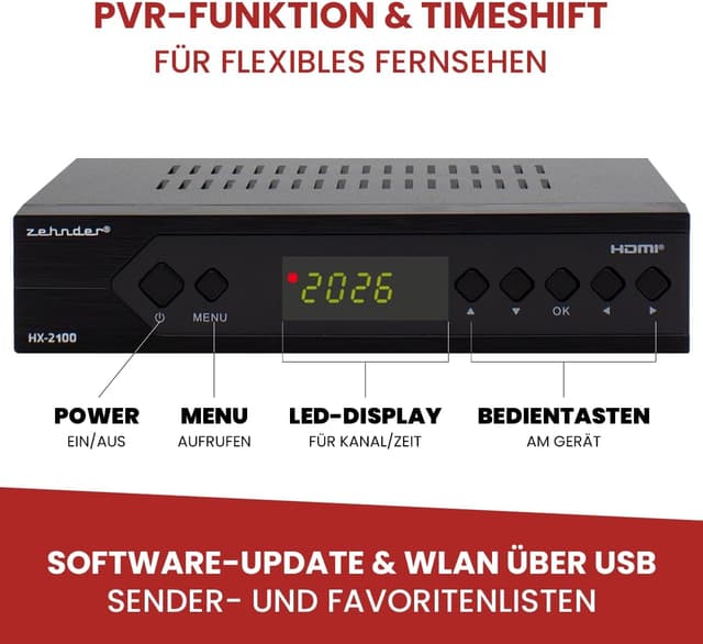 Thumbnail 3 de Zehnder HX 2100 Kabelreceiver Full HD