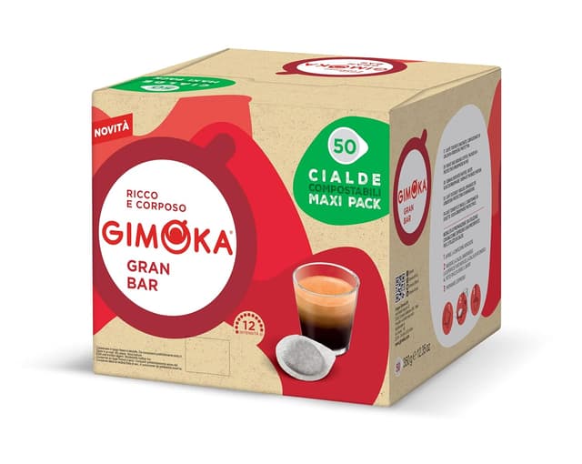 Detalle de Gimoka kompatibel für Easy Serving Espresso (Tüten/Pods) – Cialde ESE 44–50 mm, Intensität 12, 50 Kaffeepads