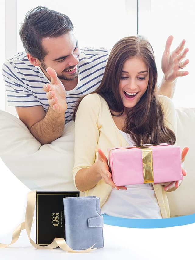 Thumbnail 5 de GSG Portefeuille RFID bleu clair Bi Fold