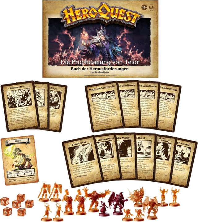 Detalle de HeroQuest Abenteuerpack „Die Prophezeiung von Telor“ – Erweiterung mit Miniaturen und Herausforderungen (Basisspiel erforderlich)