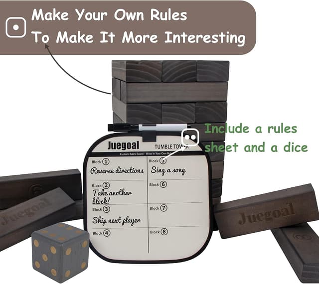 Thumbnail 2 de Juegoal 54-Piece Giant Tumble Tower 54 Pieces