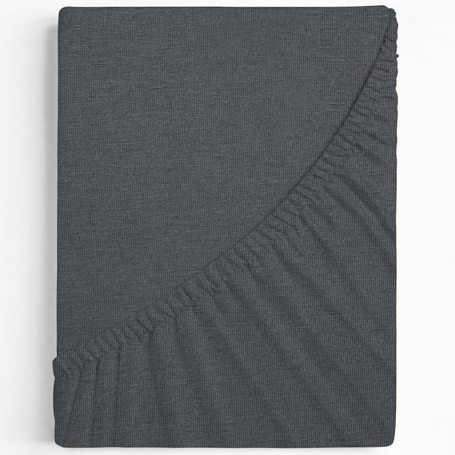 Detalle 2 de Terra Beds Premium Topper Spannbettlaken (180x200–200x200 cm, 160 g/m²) aus Baumwoll-Jersey für Boxspring-Topper