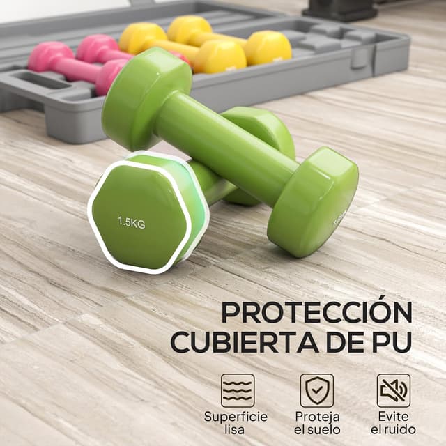 Thumbnail 5 de HOMCOM Mancuernas 6 piezas 6 kg