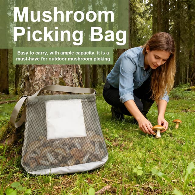 Thumbnail 5 de Zdhsufnvw Pilztasche Großvolumiger Pilzkorb