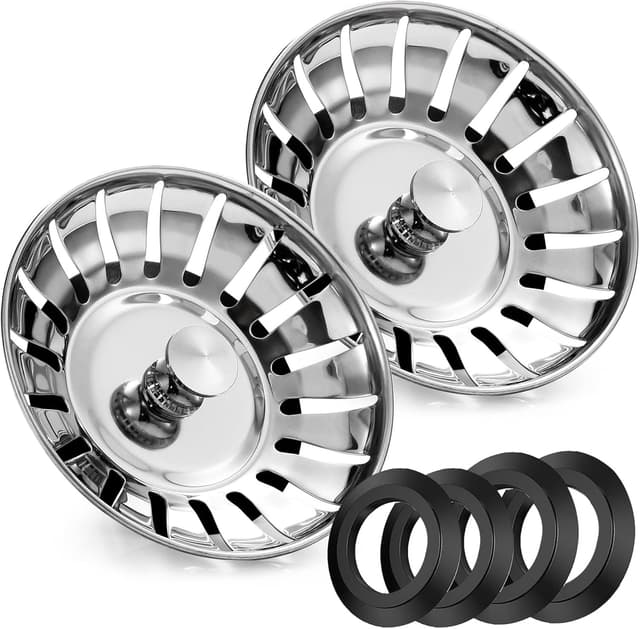 Imagen de 2 Pack Stainless Steel Sink Plug and Strainer en OfertitasTOP
