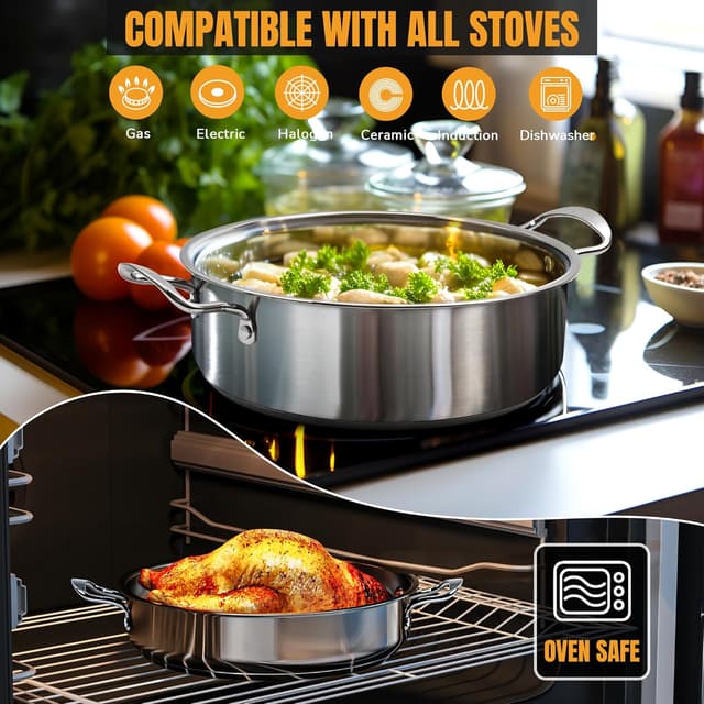 Thumbnail 4 de Aufranc 6-Piece Stainless Steel Cookware Set