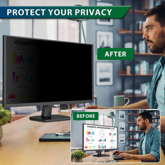 Detalle de STARY 24 Inch privacy screen filter for 16:9