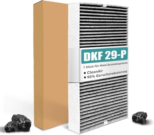 Detalle de 2 Aktivkohlefilter für Miele Dunstabzugshaube DKF 31-P (kompatibel mit DAS/ DKFS Varianten)