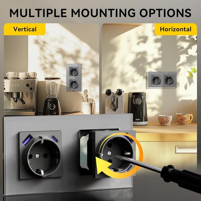 Thumbnail 6 de BSEEDLIFE Enchufe doble empotrable 16A 20W USB