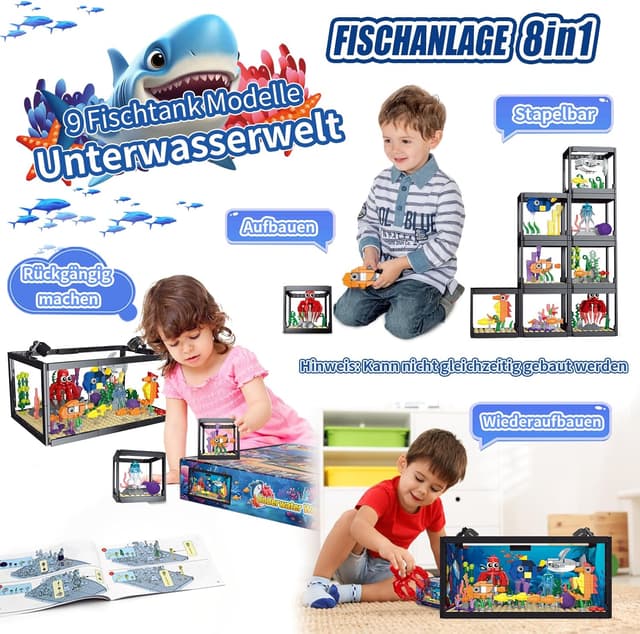 Detalle 2 de 8-in-1 Aquarium Baustein mit LED Licht