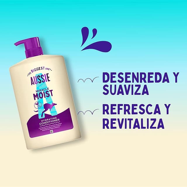 Detalle 2 de Aussie Miracle Moist Acondicionador 1000ml vegano