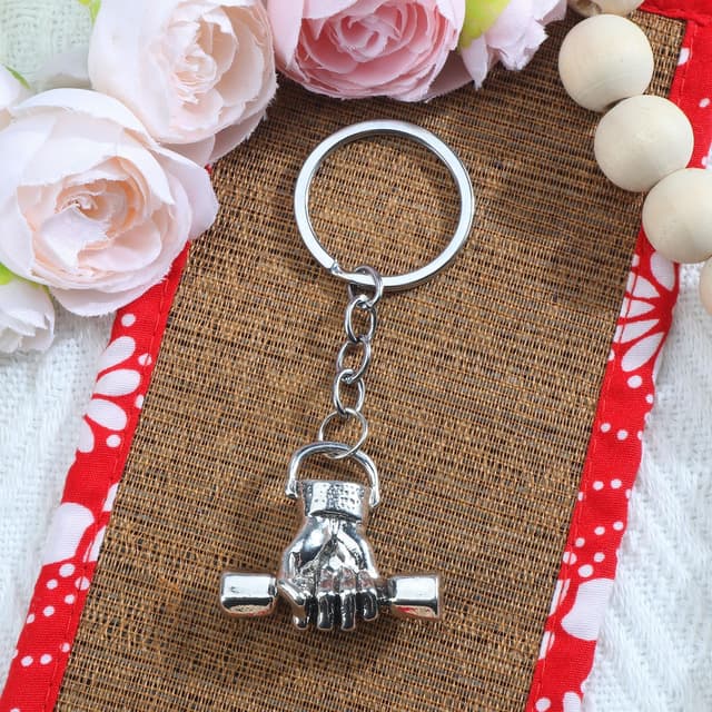 Detalle 2 de OBEISN Schlüsselanhänger Fitness Retro Hantel – kreativer Dumbbell-Anhänger für Rucksäcke & Alltag