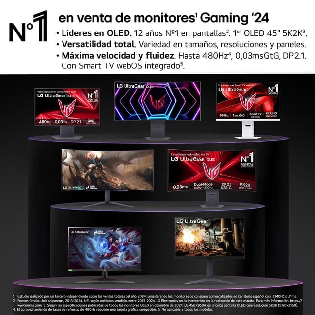 Thumbnail 1 de LG UltraGear 32GX870A 31,5" OLED 240 Hz 4K