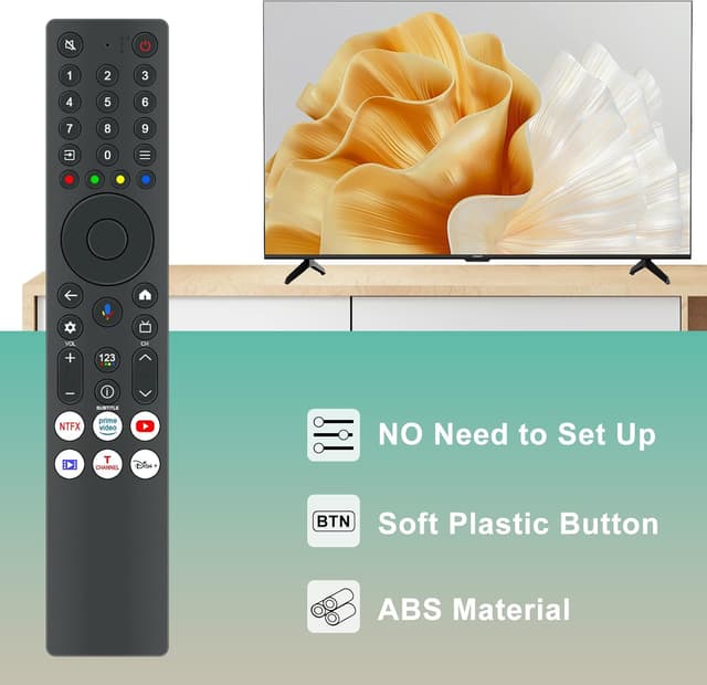 Detalle de VINABTY Replacement Voice Remote Control for TCL QLED 4K (Compatible with select UK models)