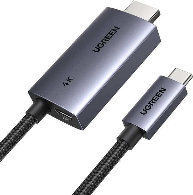 Detalle de UGREEN USB‑C auf HDMI Kabel (100 W PD) für 4K@60 Hz, 1080P bis 240 Hz – unidirektional