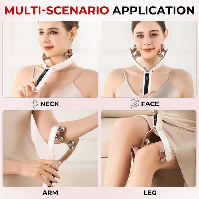 Detalle de AILEDA Appareil anti-rides visage massage EMS 3D à microcourants et LED