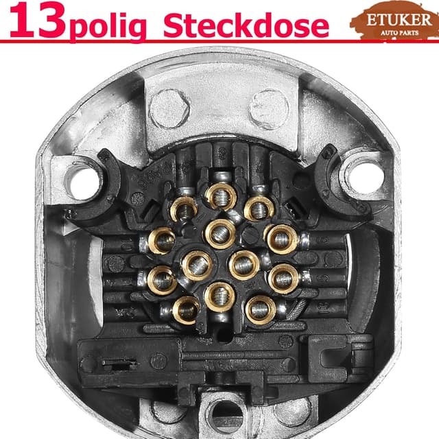 Thumbnail 3 de ETUKER 13 Pin Trailer Socket 12V
