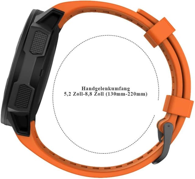 Detalle de Cinturino in silicone compatibile con Garmin Instinct (20/22/26 mm) per Instinct E45/E40 e Instinct 3
