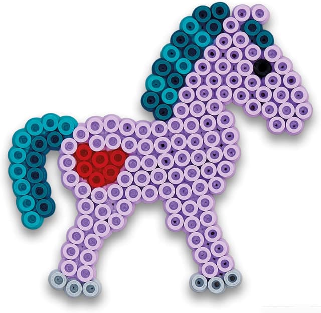 Detalle 2 de Hama confezione da 4 piastre (cuore, principessa, pony, fiore) con 3000 perline da stirare MIDI