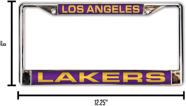 Detalle de Rico Industries Los Angeles Lakers Chrome Laser-Cut License Plate Frame (FCL82001)