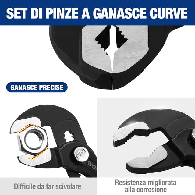 Thumbnail 6 de WORKPRO Pinze Regolabili 250 mm 📐