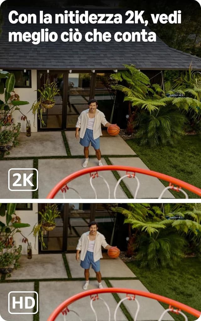 Detalle de Blink Videocamera esterna 2K+ (ultimo modello) + videocitofono supplementare Blink, sistema da 4 videocamere, nero