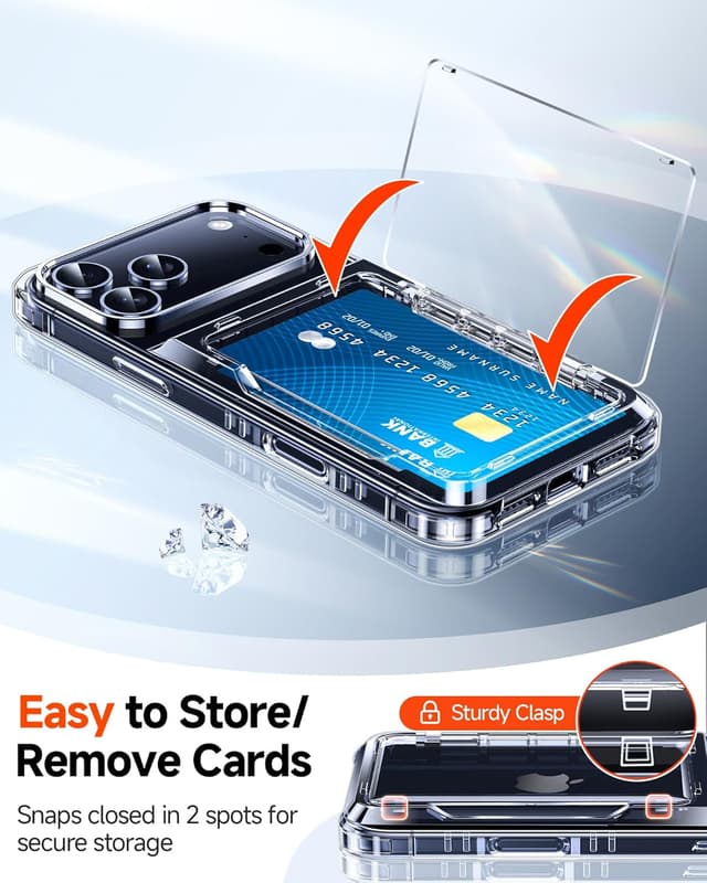 Thumbnail 3 de LeYi Clear Wallet Case for iPhone 17 Pro Max