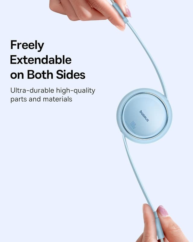 Detalle 2 de Baseus Cable USB C 100W Retráctil, Carga rápida ⚡