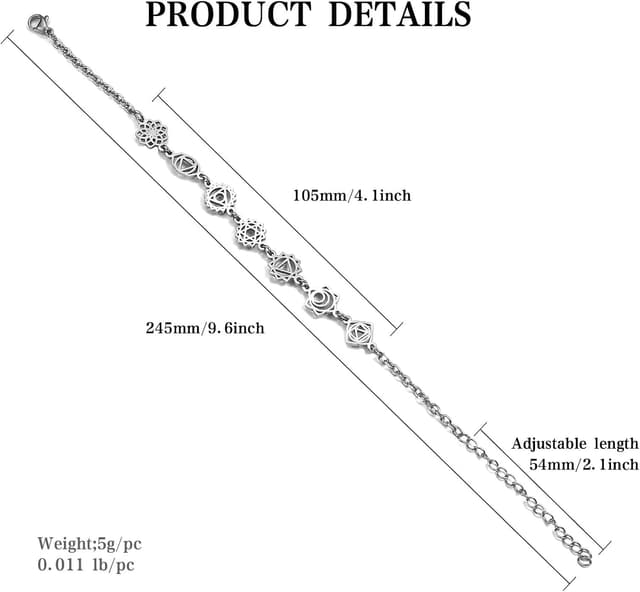 Thumbnail 6 de AITENME 7 Chakren-Armband 19 cm