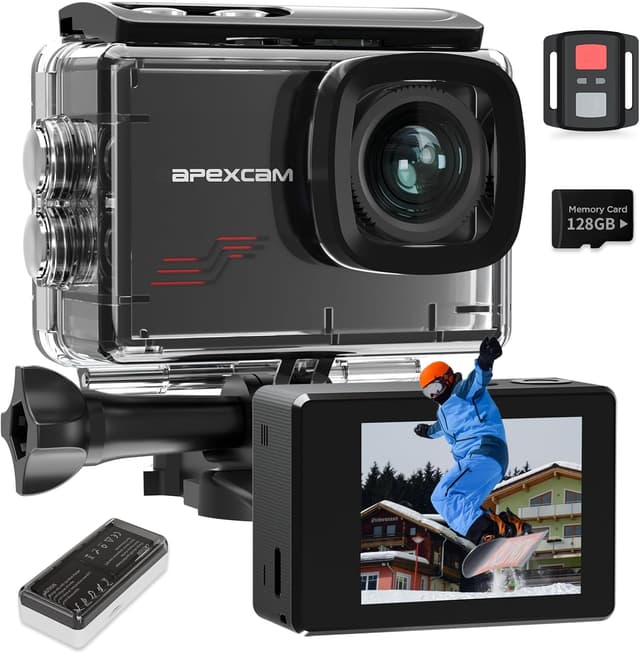 Imagen de Apexcam M80 4K 60FPS Action Camera with 128GB en OfertitasTOP