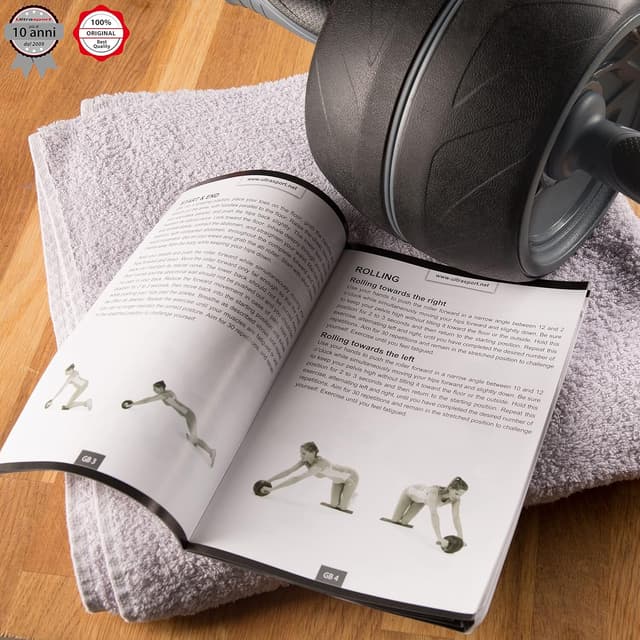 Detalle 2 de Ultrasport Premium Ab Trainer AB: ruota per addominali con supporto per le ginocchia