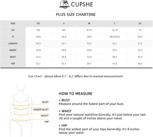 Detalle 2 de CUPSHE Robe d’été pour femme à col en V, sans manches, imprimé floral