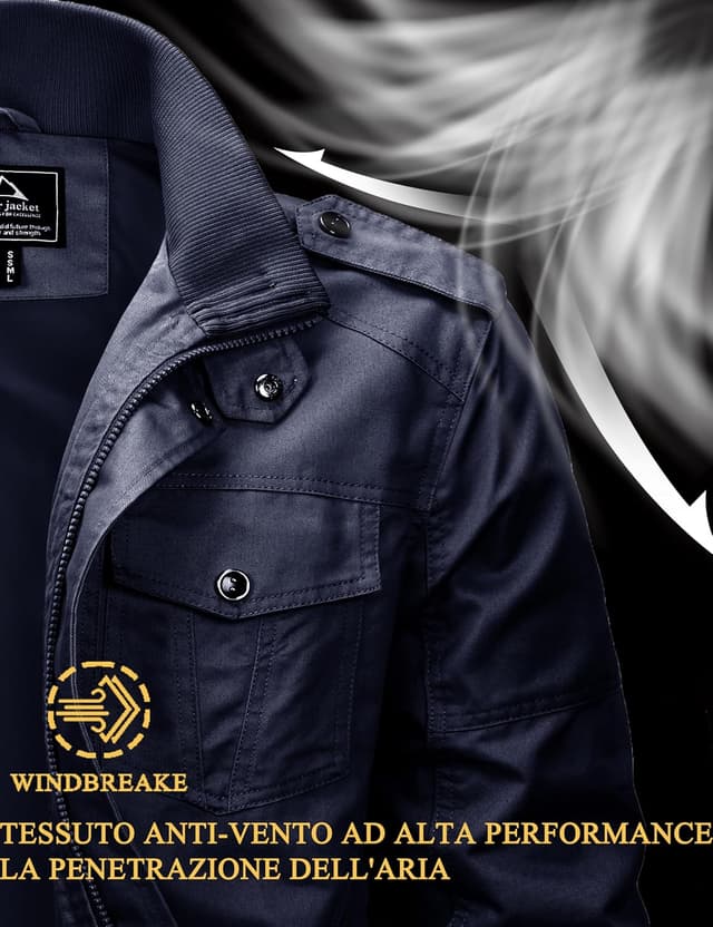 Detalle de MAGCOMSEN giubbino uomo leggero sahariana tattica primaverile