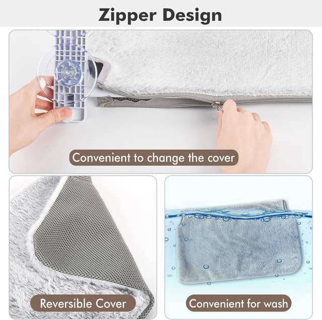 Thumbnail 4 de AMOSIJOY Cordless Cat Window Perch 30 lbs 🐱