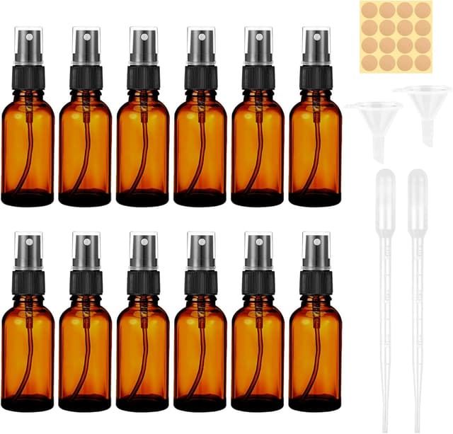 Detalle de 30 ml amber glass mist bottles, 12 pack