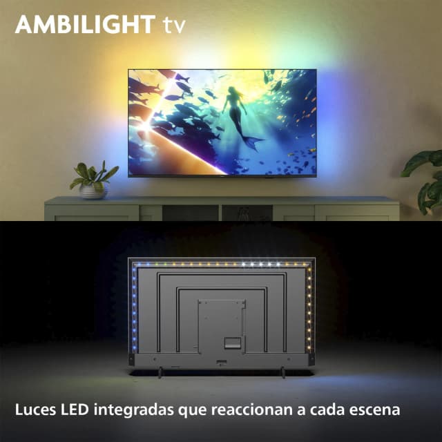 Detalle 2 de Philips Ambilight 50PUS8010/12 TV LED 50" UHD 4K con Dolby Atmos (reacondicionado Grado B)
