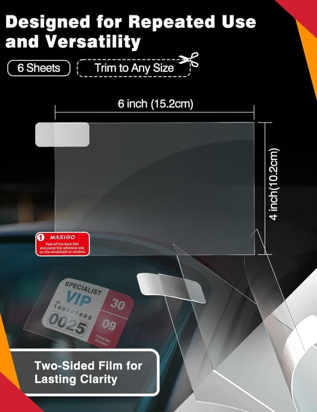 Detalle de Car windscreen parking permit holder 6 pack